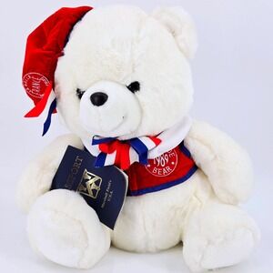 Marshall Field's‎ 1989 France Bear Vintage Plush Passport NWT Whimsigoth